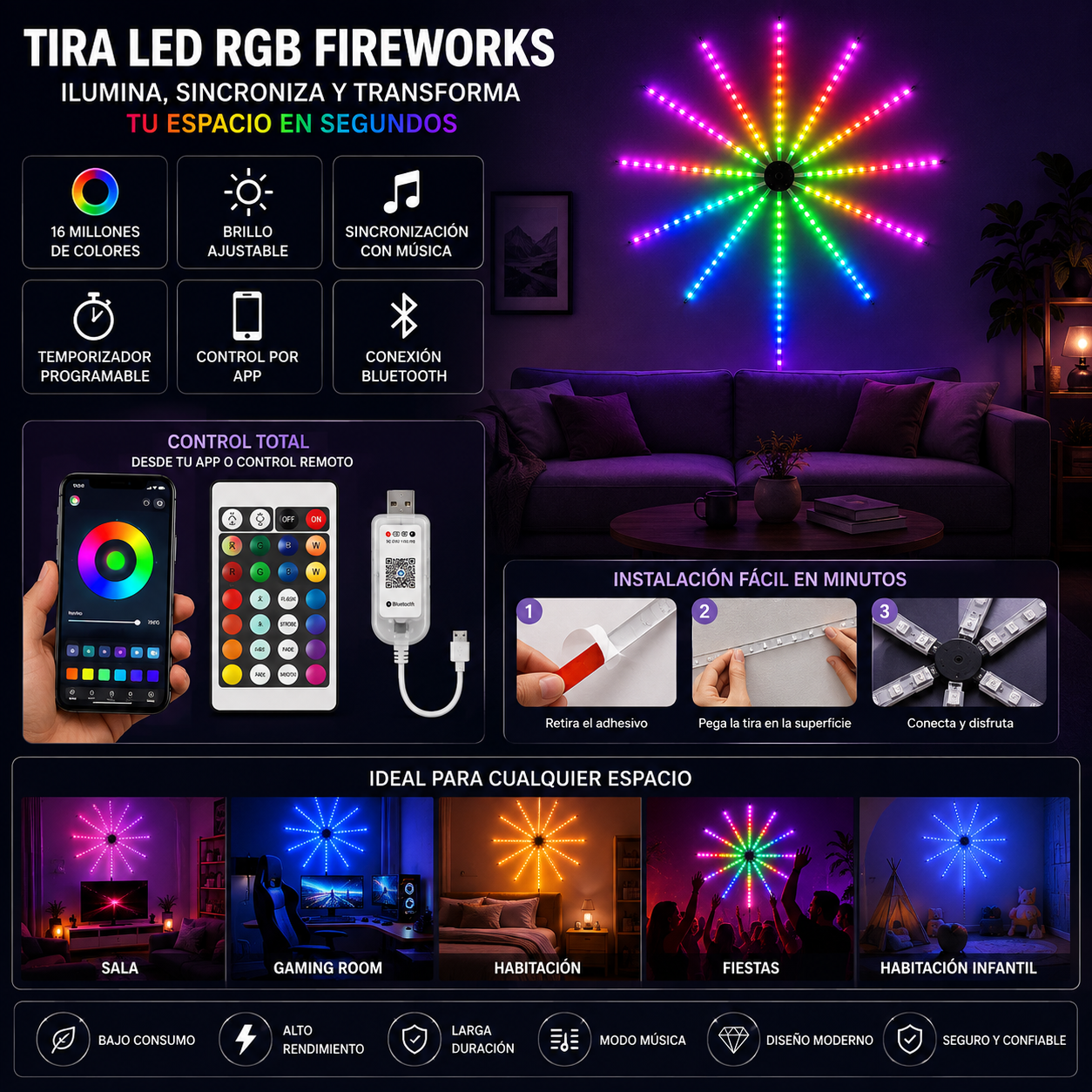 Cinta LED Fuegos Artificiales Firework LED Pro 🎄PREVENTA NAVIDEÑA🎅🏻
