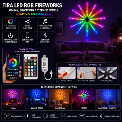 Cinta LED Fuegos Artificiales Firework LED Pro 🎄PREVENTA NAVIDEÑA🎅🏻
