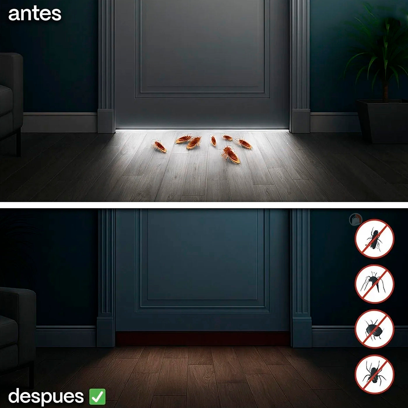 Burlete para puerta Antipolvo Antinsectos Antiruido