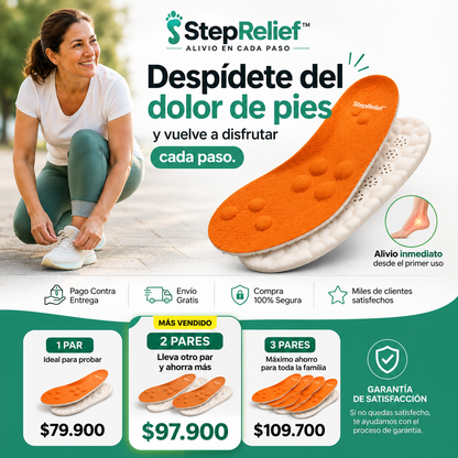 Plantillas de Alivio para Dolor de Talón, Cansancio y Molestias al Caminar –  Step Relief™